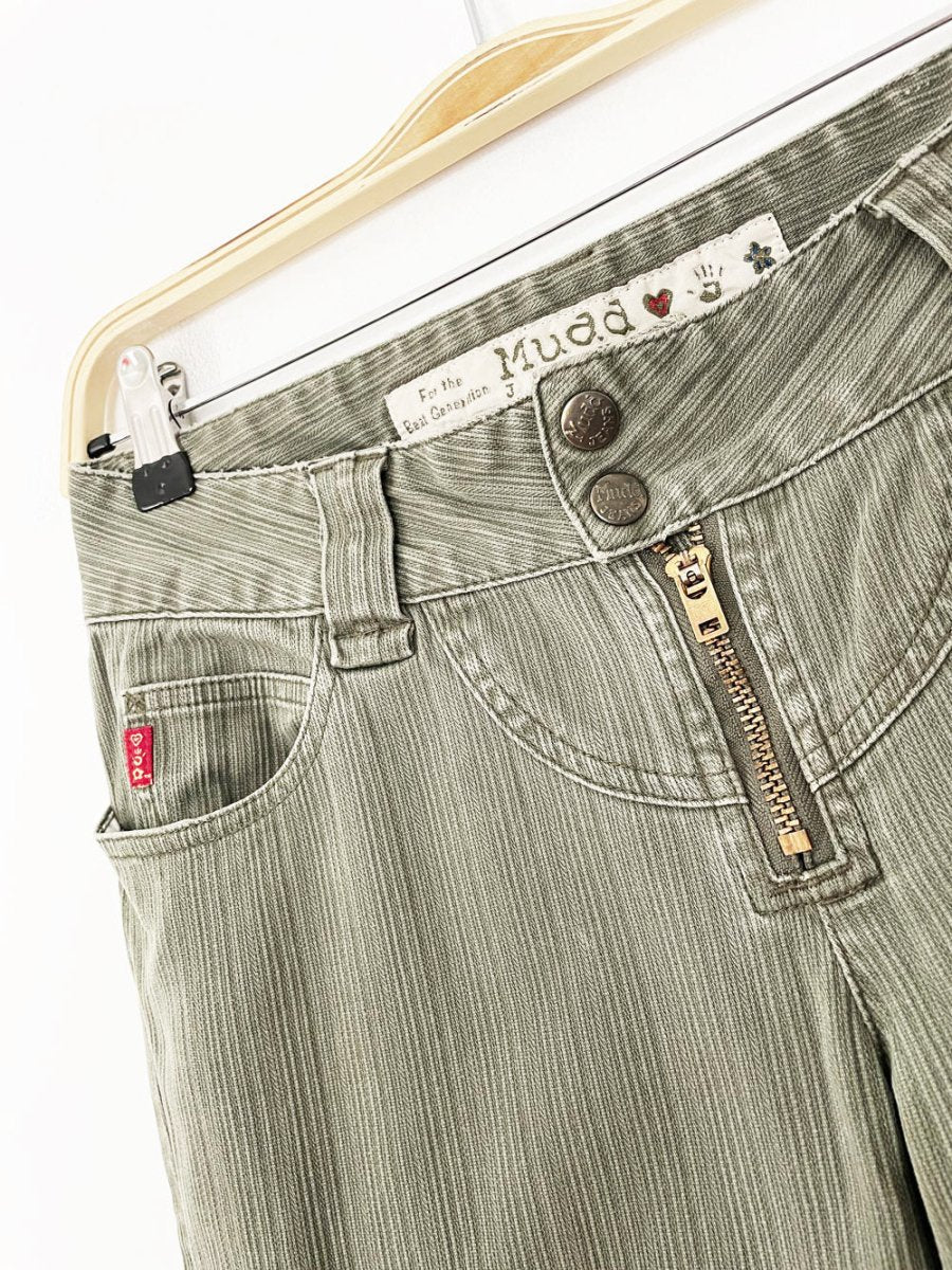 y2k mudd low ride zip flair cargo pants - good market thrift store