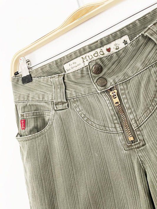 y2k mudd low ride zip flair cargo pants - good market thrift store