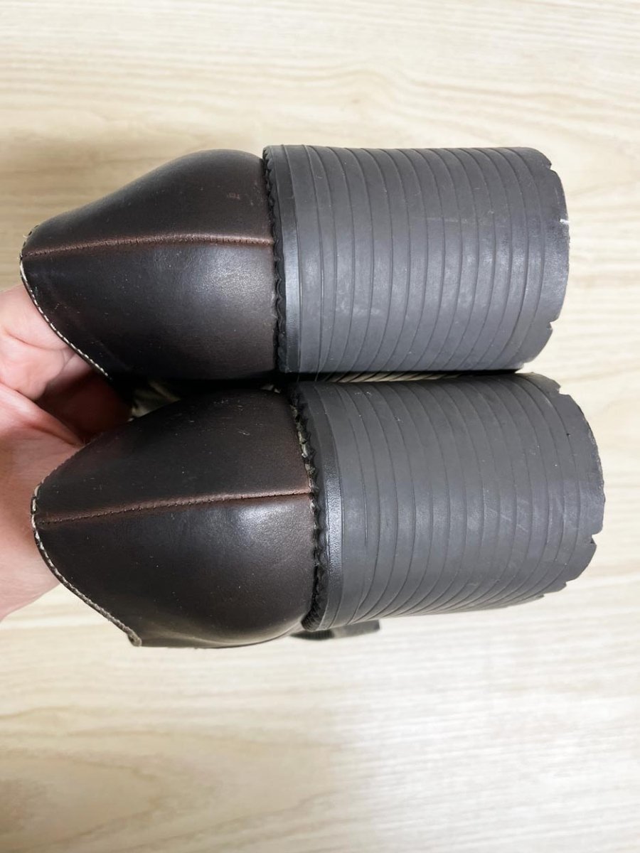 y2k nevada harness square toe heeled faux leather loafer | charlotte - good market thrift store