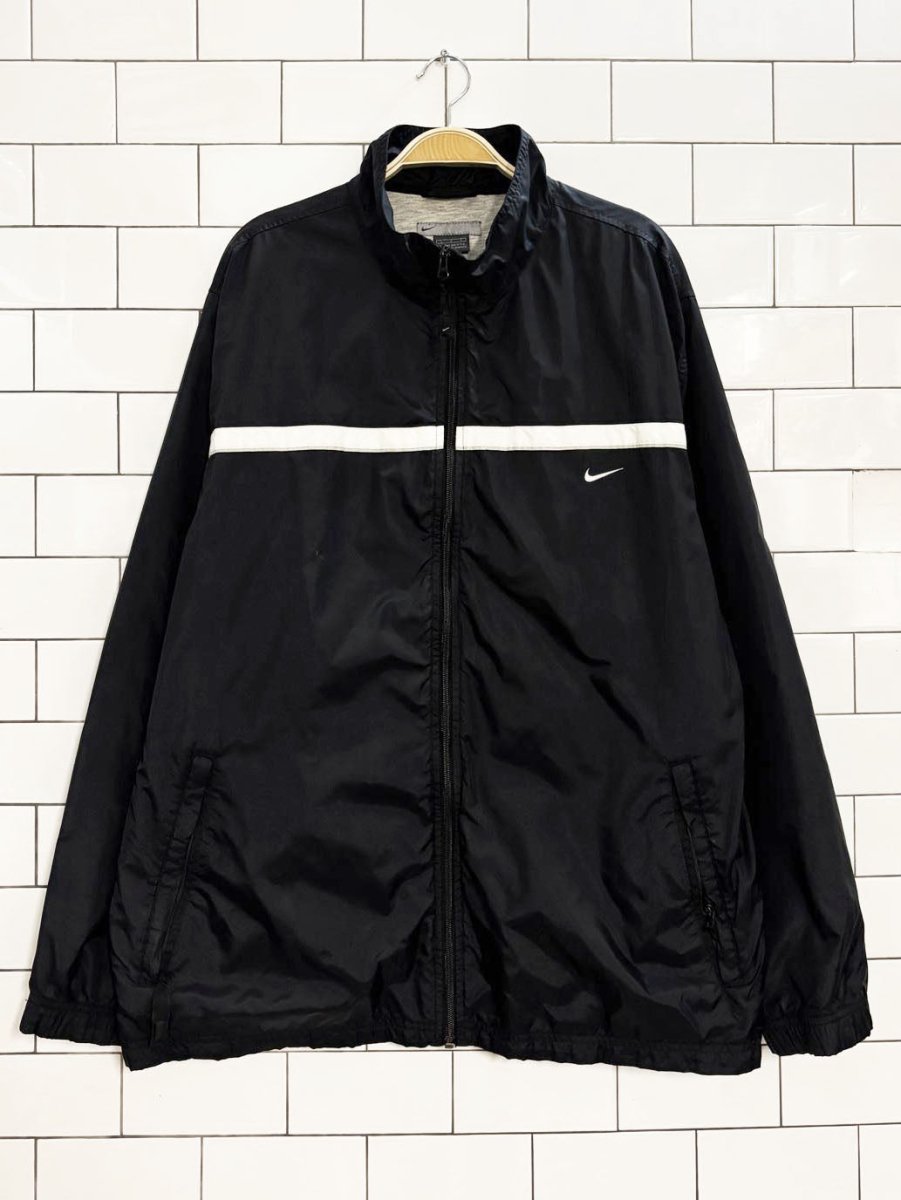 y2k nike small check lined windbreaker jacket - good market thrift store