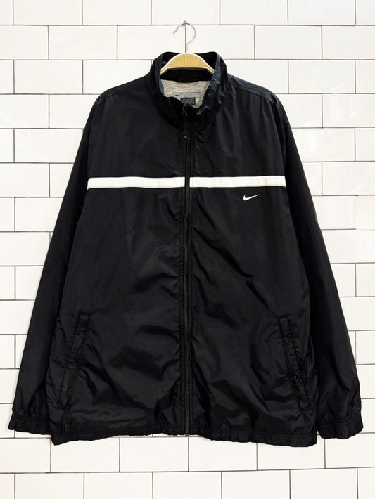 y2k nike small check lined windbreaker jacket - good market thrift store