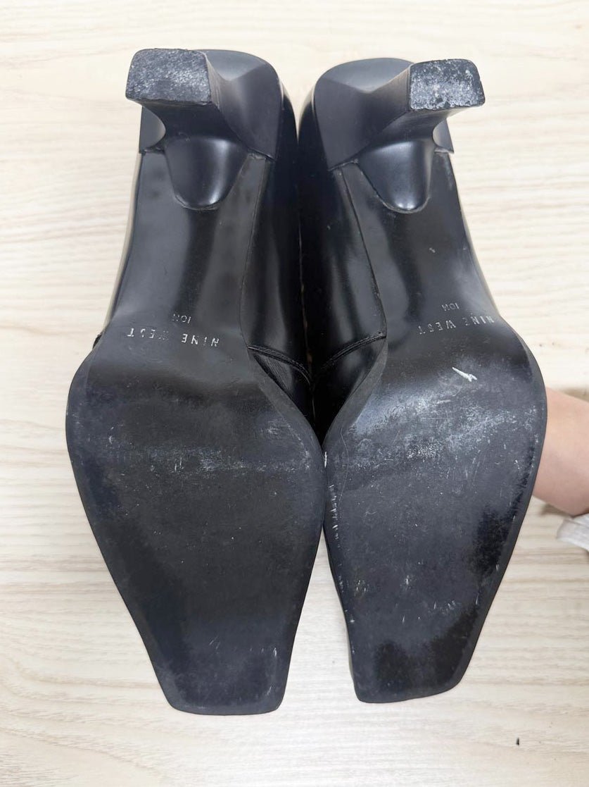 y2k nine west leather mary jane square toe heels - good market thrift store