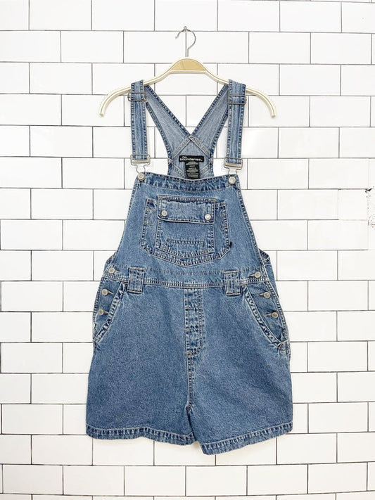y2k no boundaries denim carpenter overall shorts - good market thrift store
