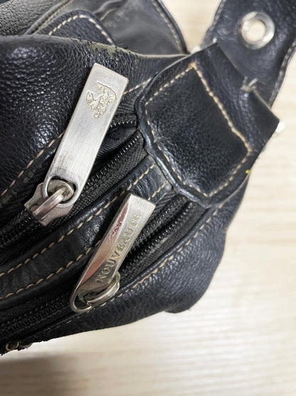 y2k nouveaute paris leather buckle shoulder bag - good market thrift store