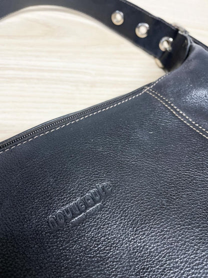 y2k nouveaute paris leather buckle shoulder bag - good market thrift store