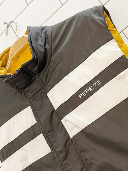 y2k pepe jeans reversible full zip puffer vest - good market thrift store