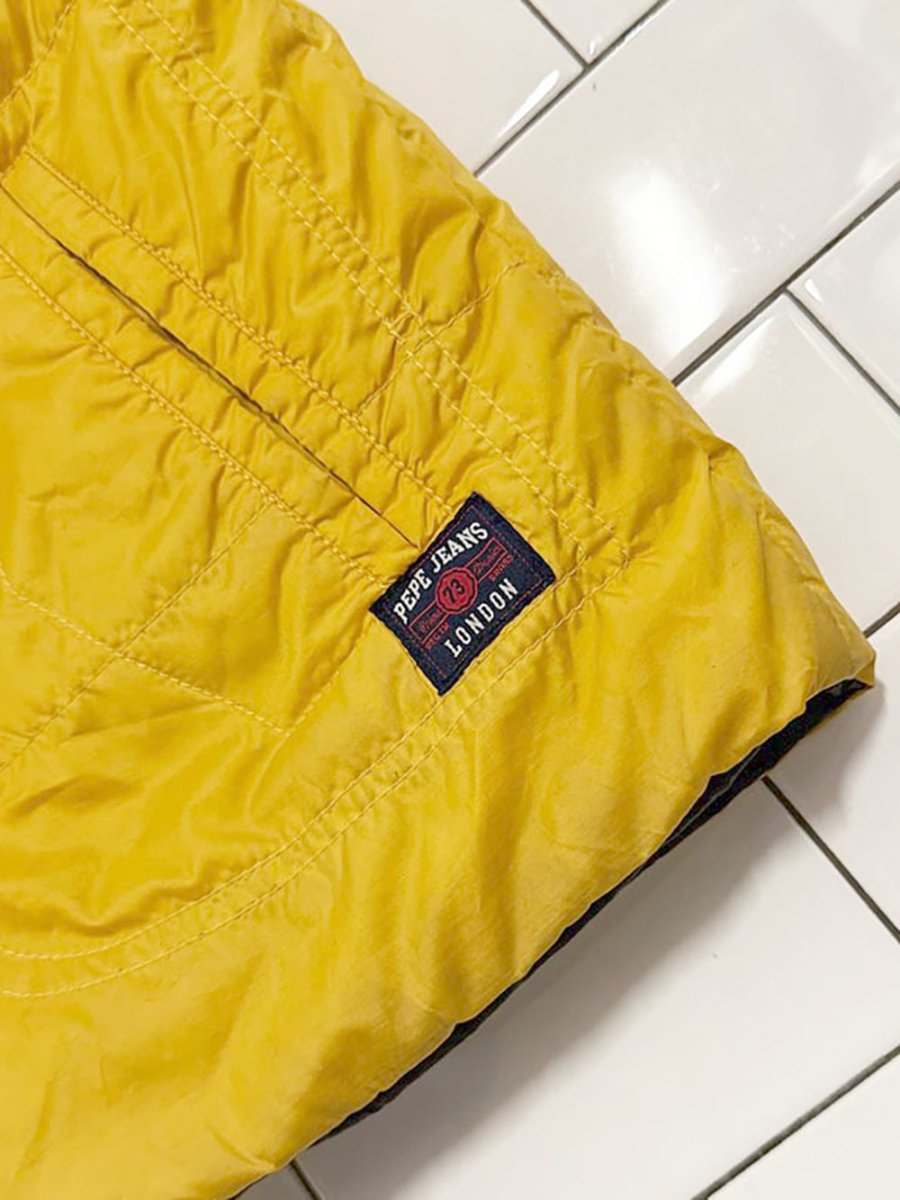 y2k pepe jeans reversible full zip puffer vest - good market thrift store