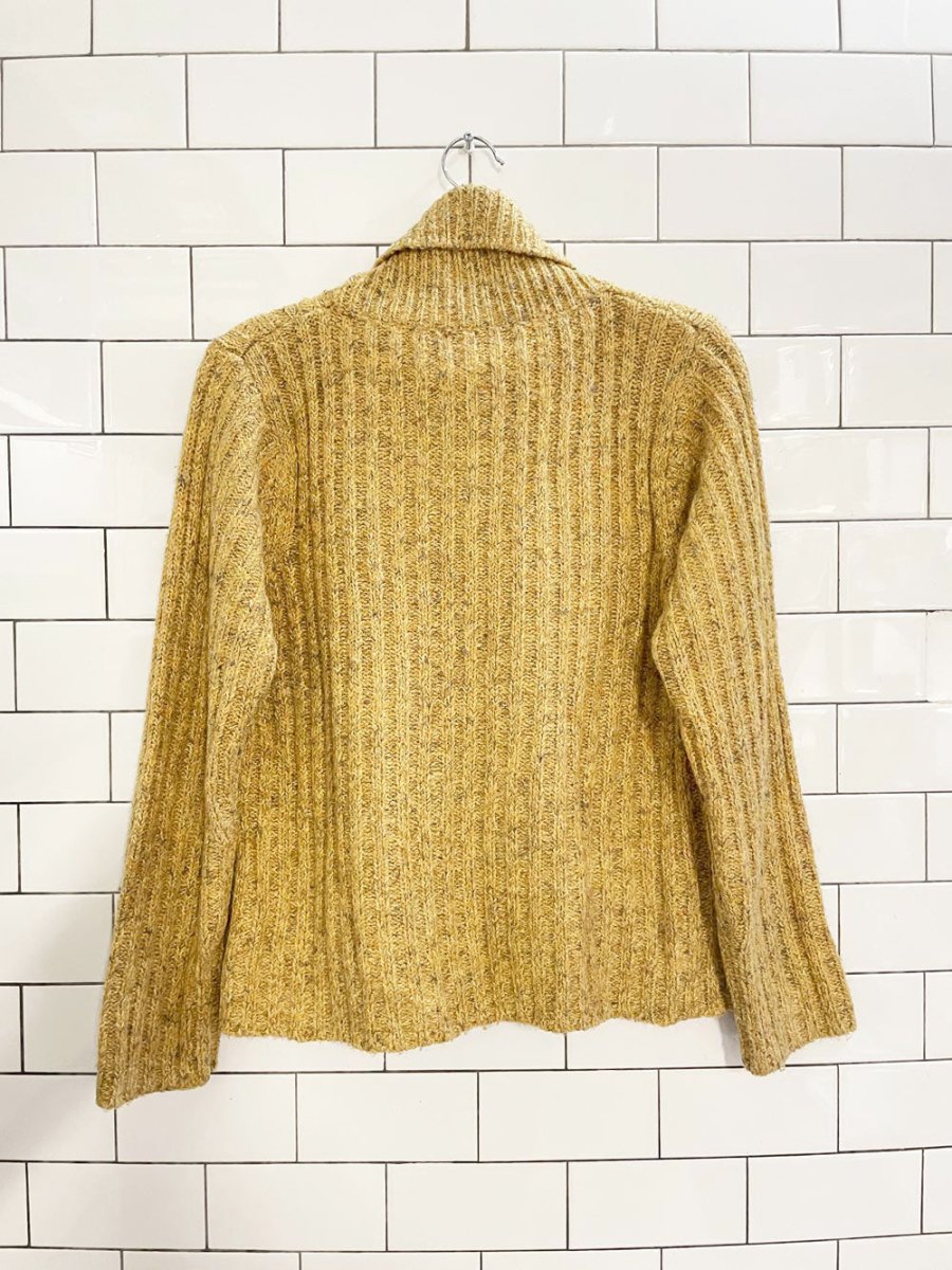 y2k point zero wool - blend chunky rib turtleneck | nicole benisti - good market thrift store