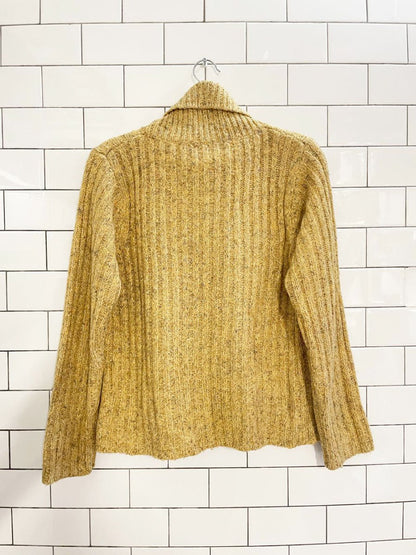 y2k point zero wool - blend chunky rib turtleneck | nicole benisti - good market thrift store