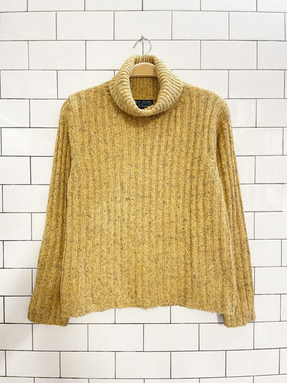 y2k point zero wool - blend chunky rib turtleneck | nicole benisti - good market thrift store