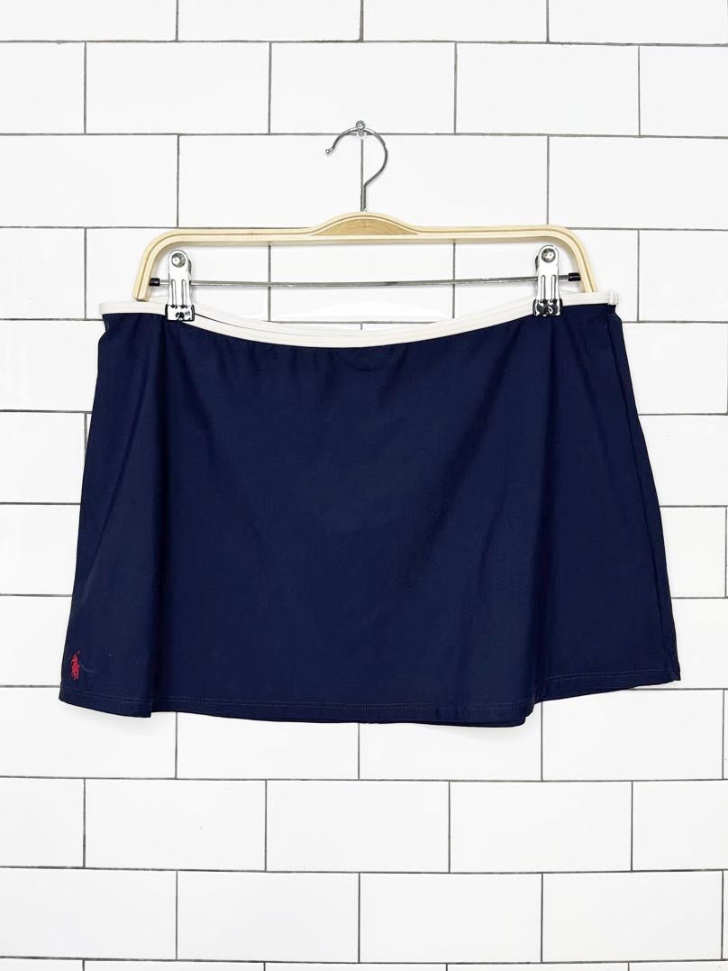 y2k ralph lauren sport stretch poly micro mini skirt - good market thrift store