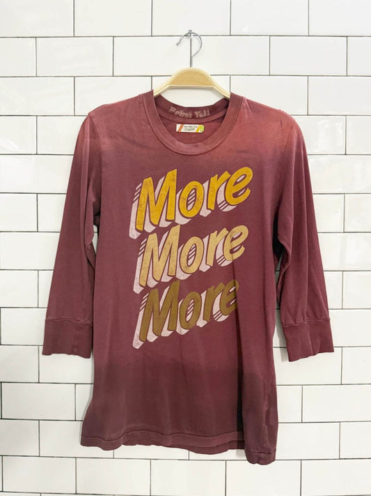 y2k rebel yell billy idol more more more 3/4 sleeve tee - good market thrift store