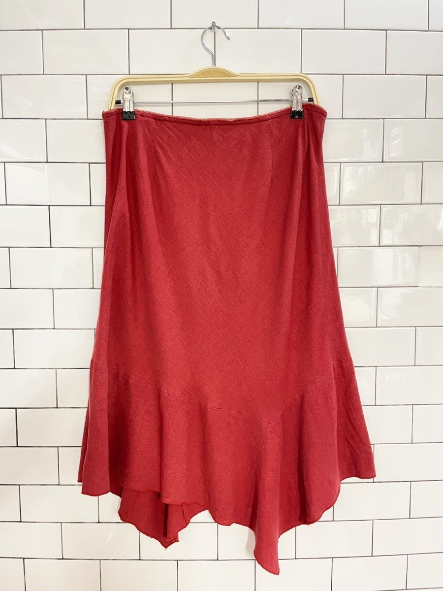 y2k reitman linen - blend butterfly midi skirt - good market thrift store