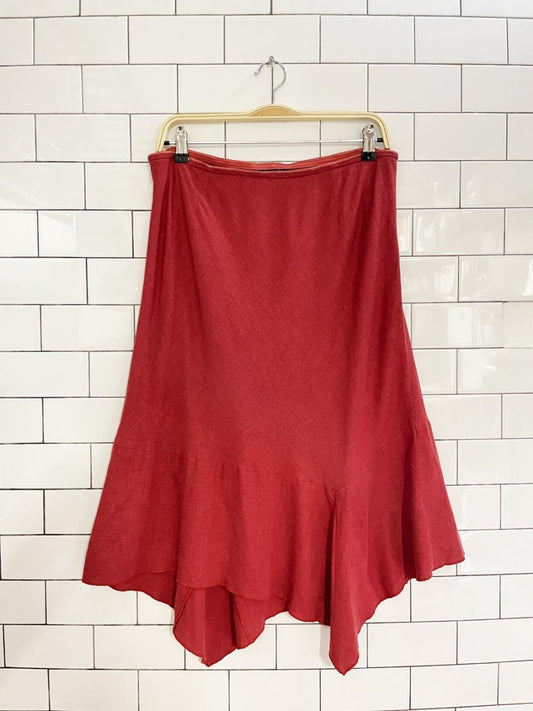 y2k reitman linen - blend butterfly midi skirt - good market thrift store