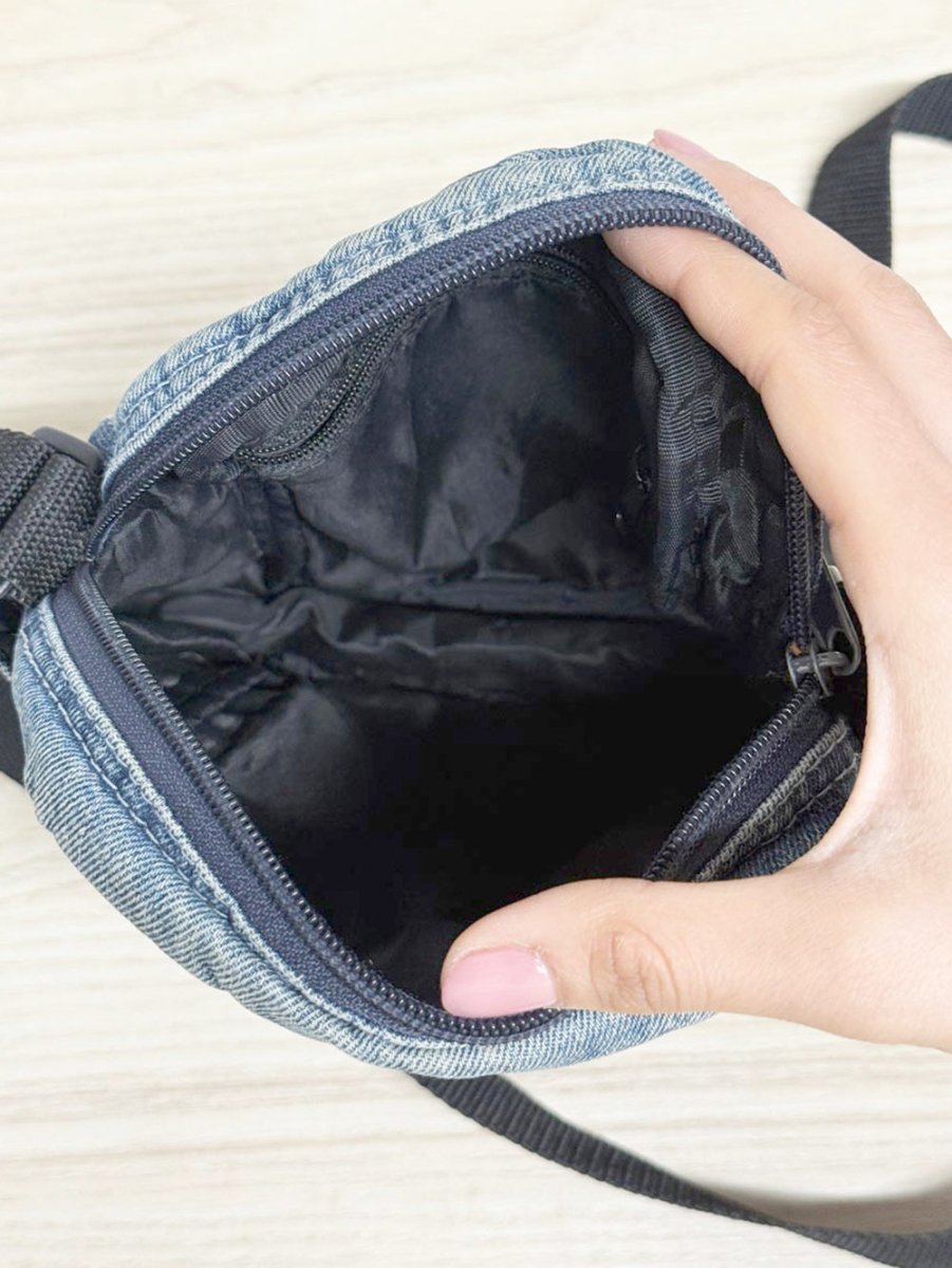 y2k request denim crossbody bag - good market thrift store
