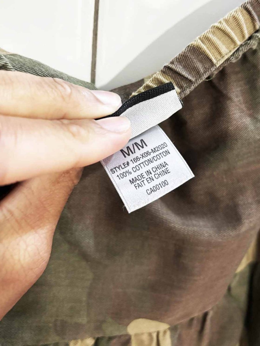 y2k request woodland camo tiered midi skirt - good market thrift store