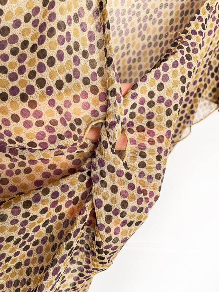 y2k ricki's chiffon curly edge butterfly top - good market thrift store