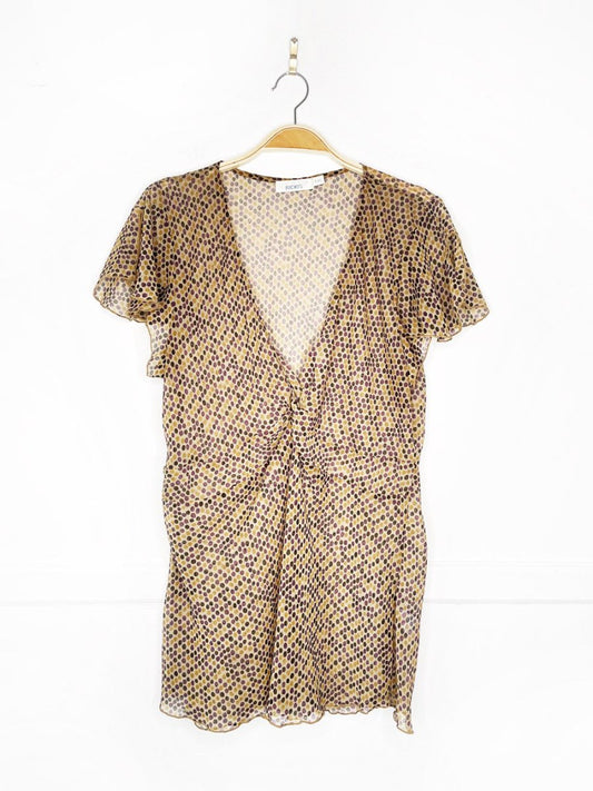 y2k ricki's chiffon curly edge butterfly top - good market thrift store