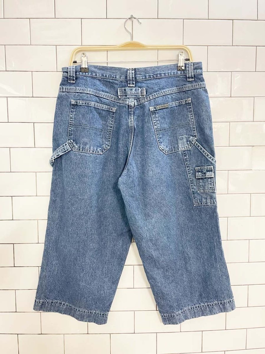 y2k riveted by lee carpenter long denim shorts - good market thrift store