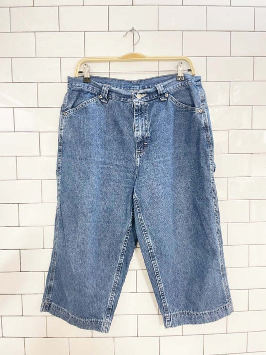 y2k riveted by lee carpenter long denim shorts - good market thrift store