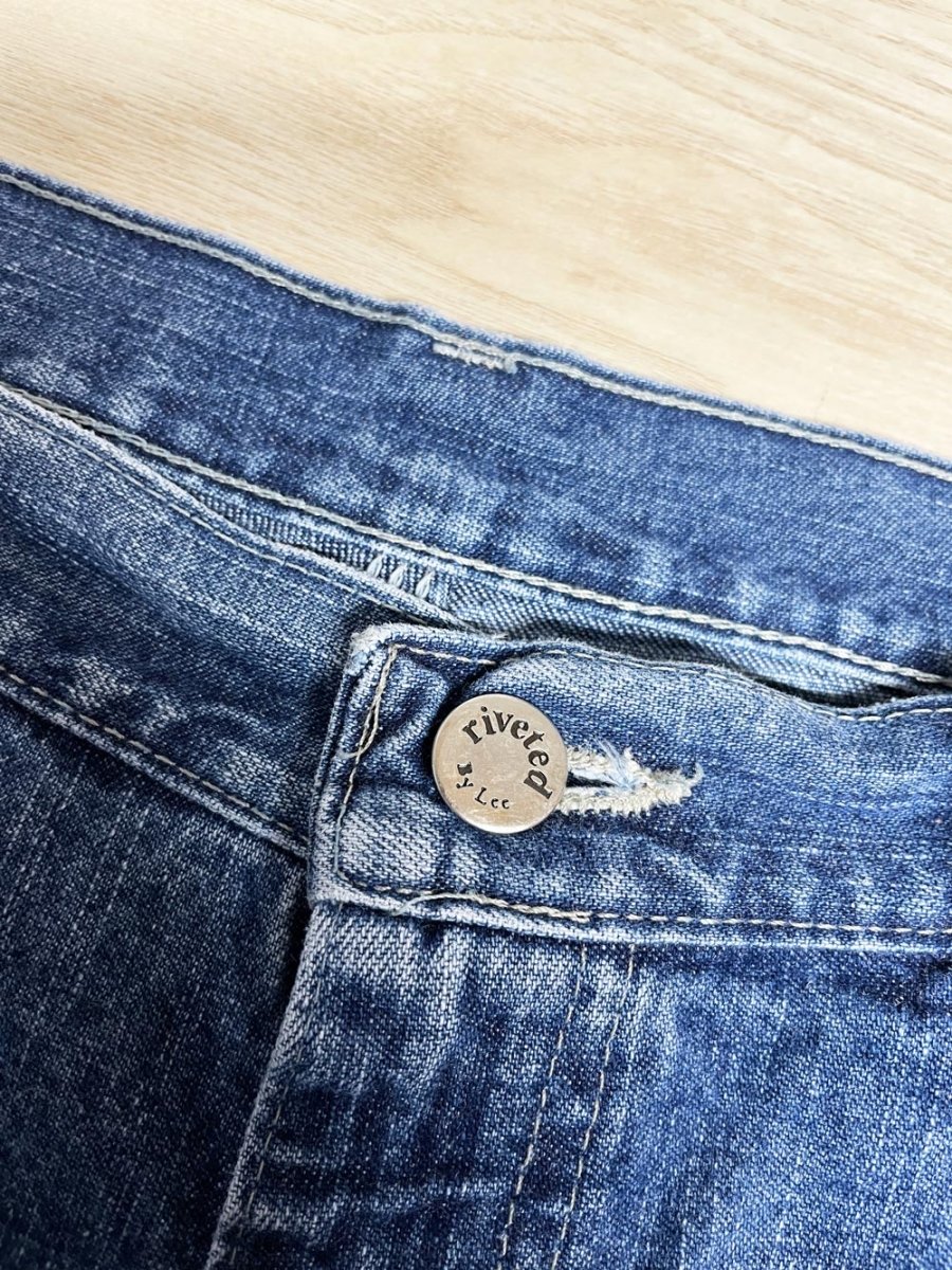 y2k riveted by lee carpenter long denim shorts - good market thrift store