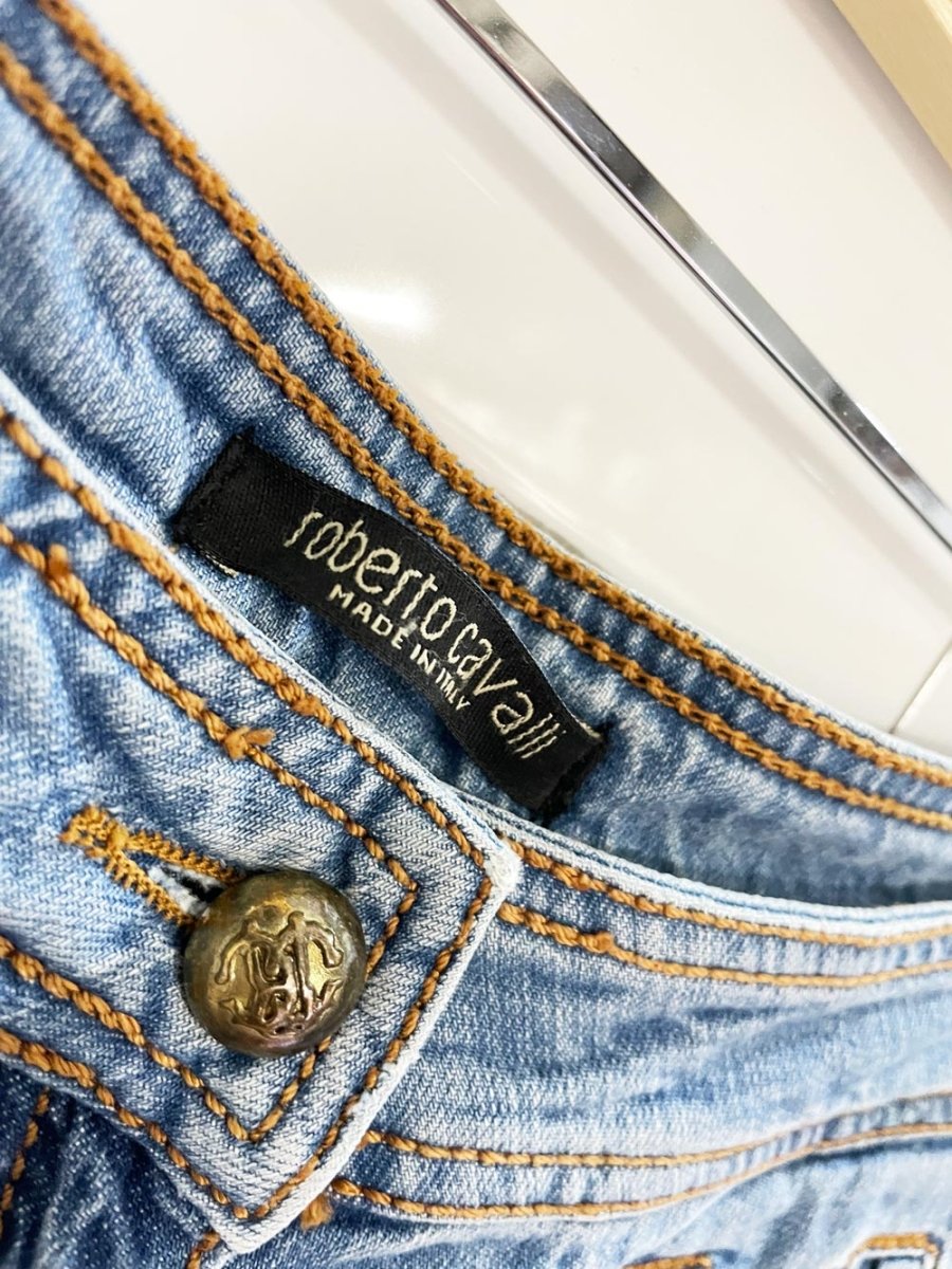 y2k roberto cavalli low rise denim shorts | made in Italy - good market thrift store