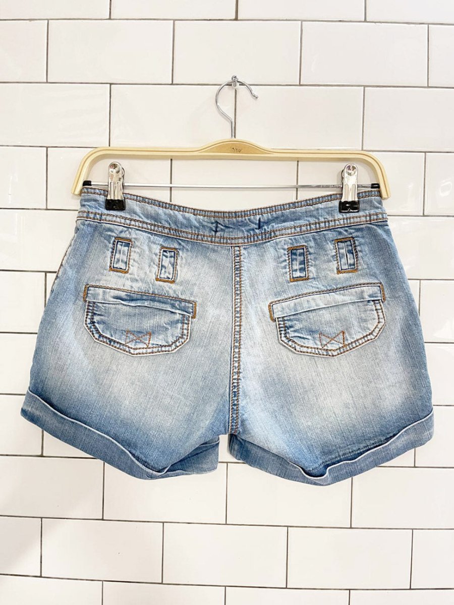 y2k roberto cavalli low rise denim shorts | made in Italy - good market thrift store