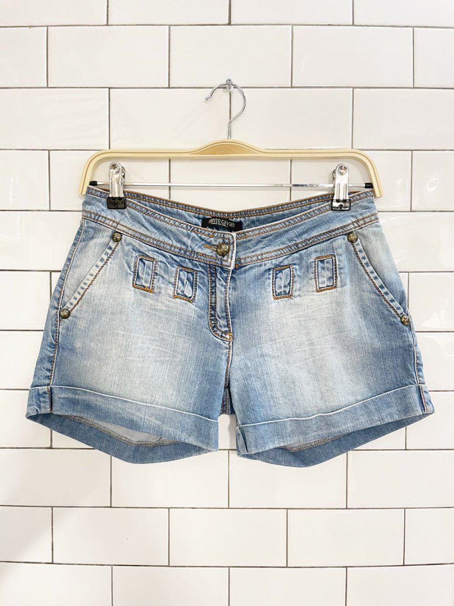 y2k roberto cavalli low rise denim shorts | made in Italy - good market thrift store