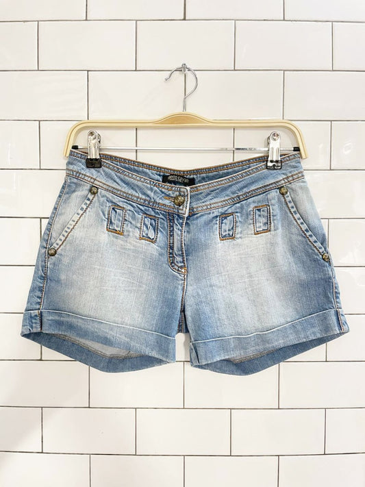 y2k roberto cavalli low rise denim shorts | made in Italy - good market thrift store