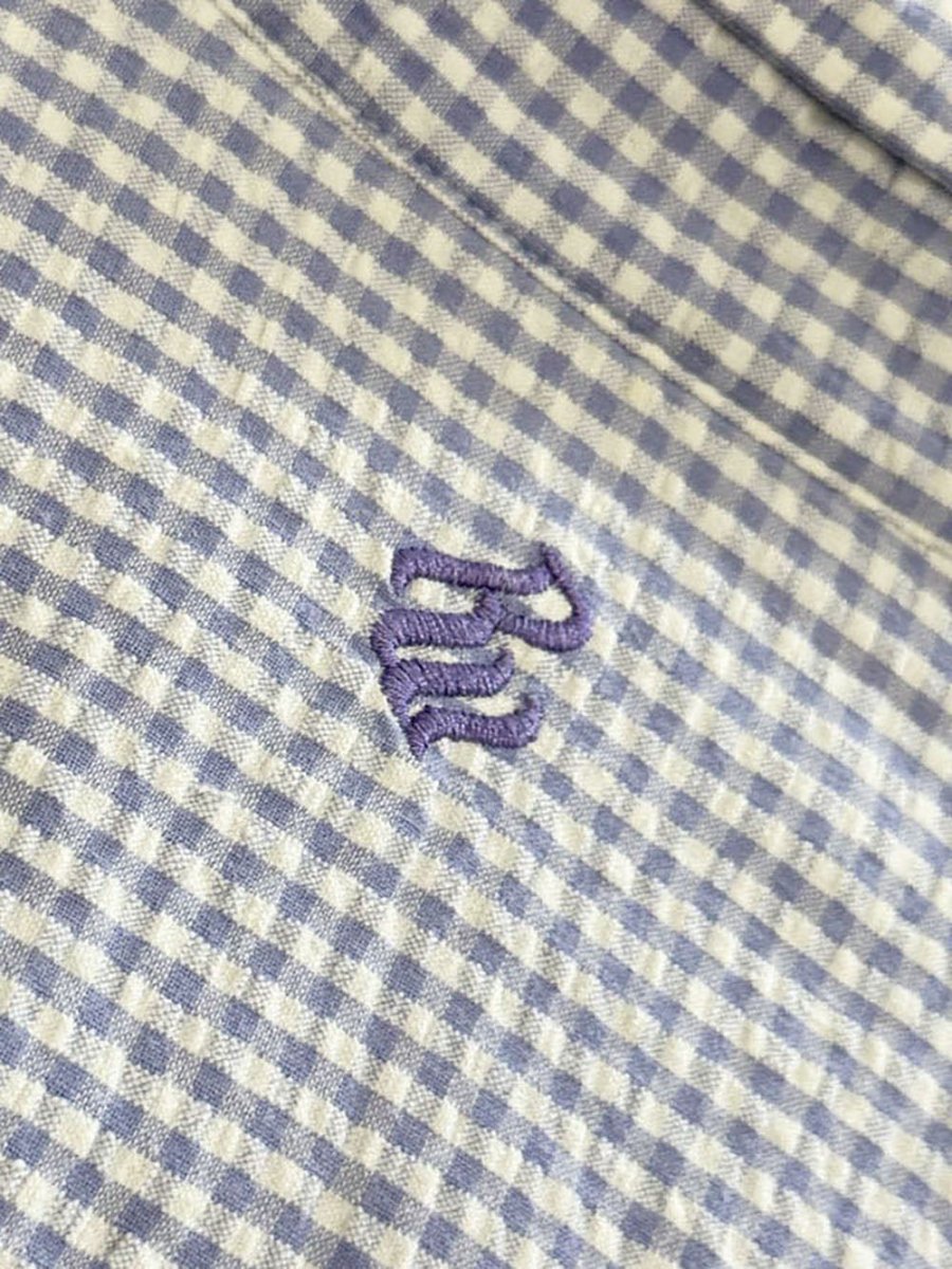 y2k rocawear gingham full button logo pocket shirt - good market thrift store