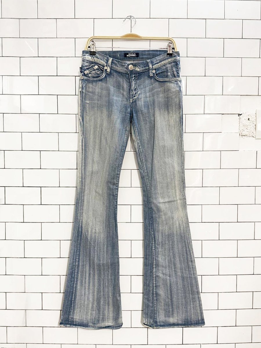 y2k rock & republic low rise flare leg jeans - good market thrift store