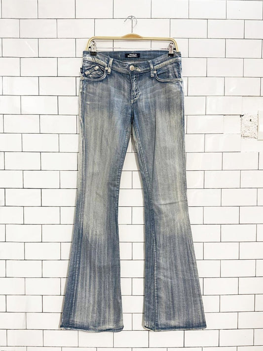 y2k rock & republic low rise flare leg jeans - good market thrift store