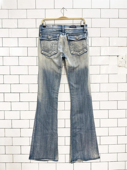 y2k rock & republic low rise flare leg jeans - good market thrift store