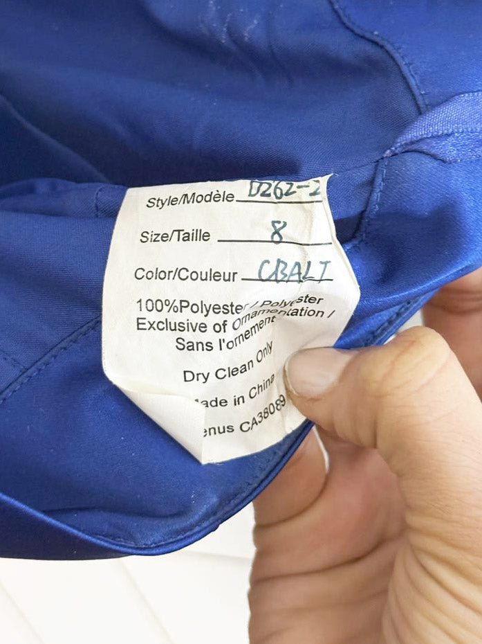 y2k satin bow detail strapless formal maxi dress - good market thrift store