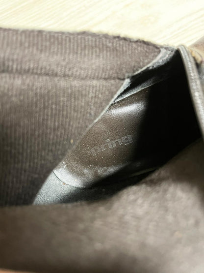 y2k spring leather square tow low heel tall boots - good market thrift store