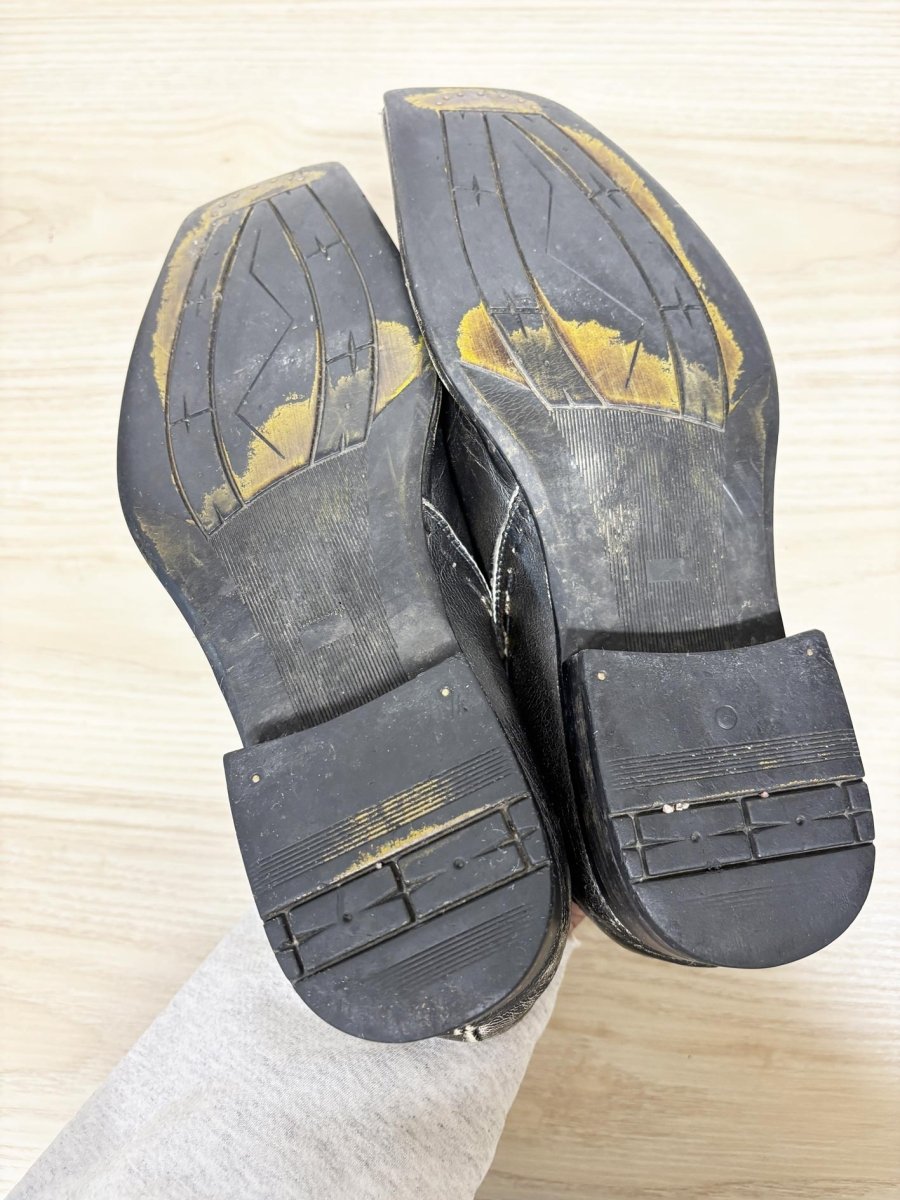 y2k steve madden leather square toe slip on shoes - good market thrift store