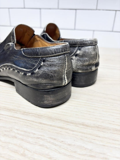 y2k steve madden leather square toe slip on shoes - good market thrift store