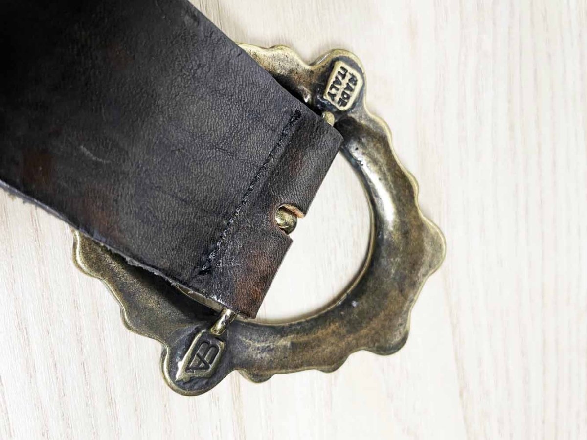y2k streets ahead leather belt | made in italy | made in USA - good market thrift store