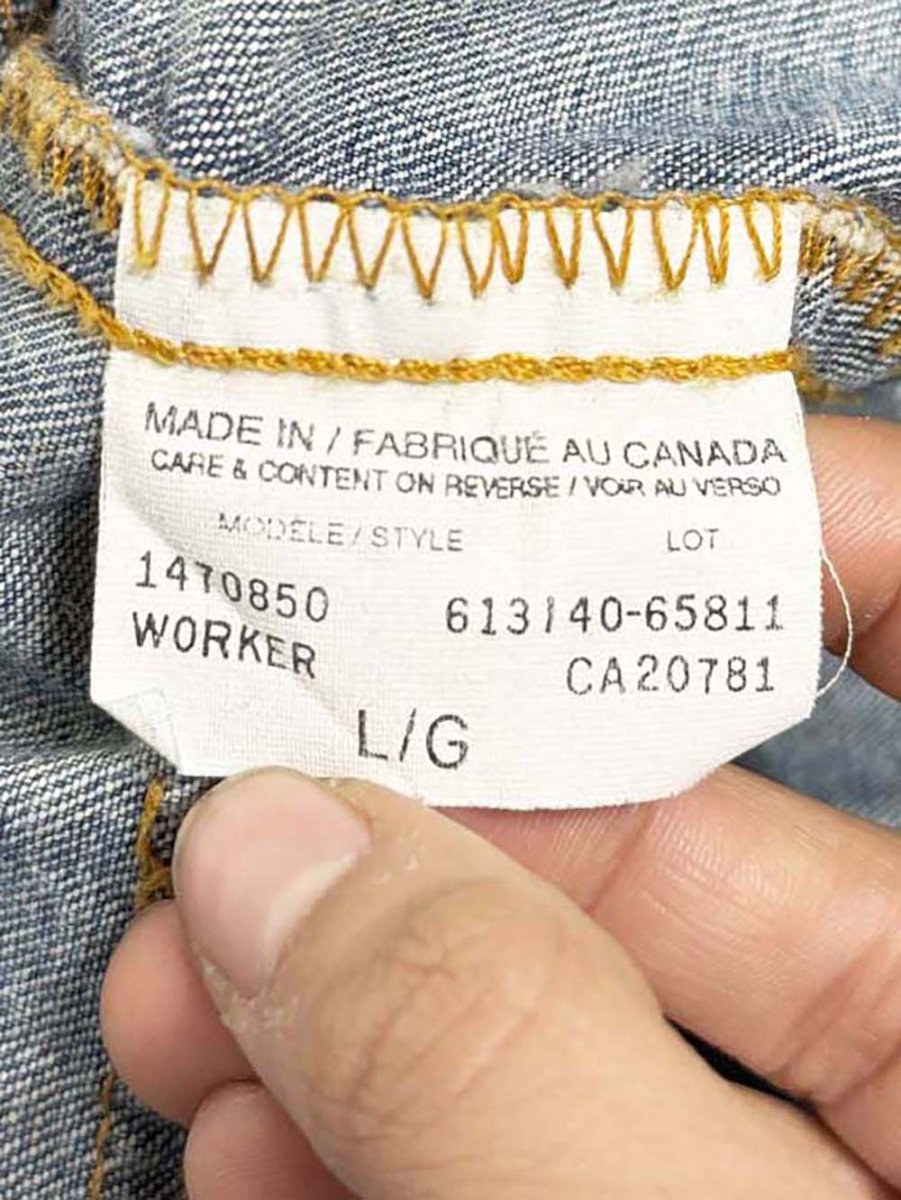 y2k tommy hilfiger denim worker tote bag | made in Canada - good market thrift store
