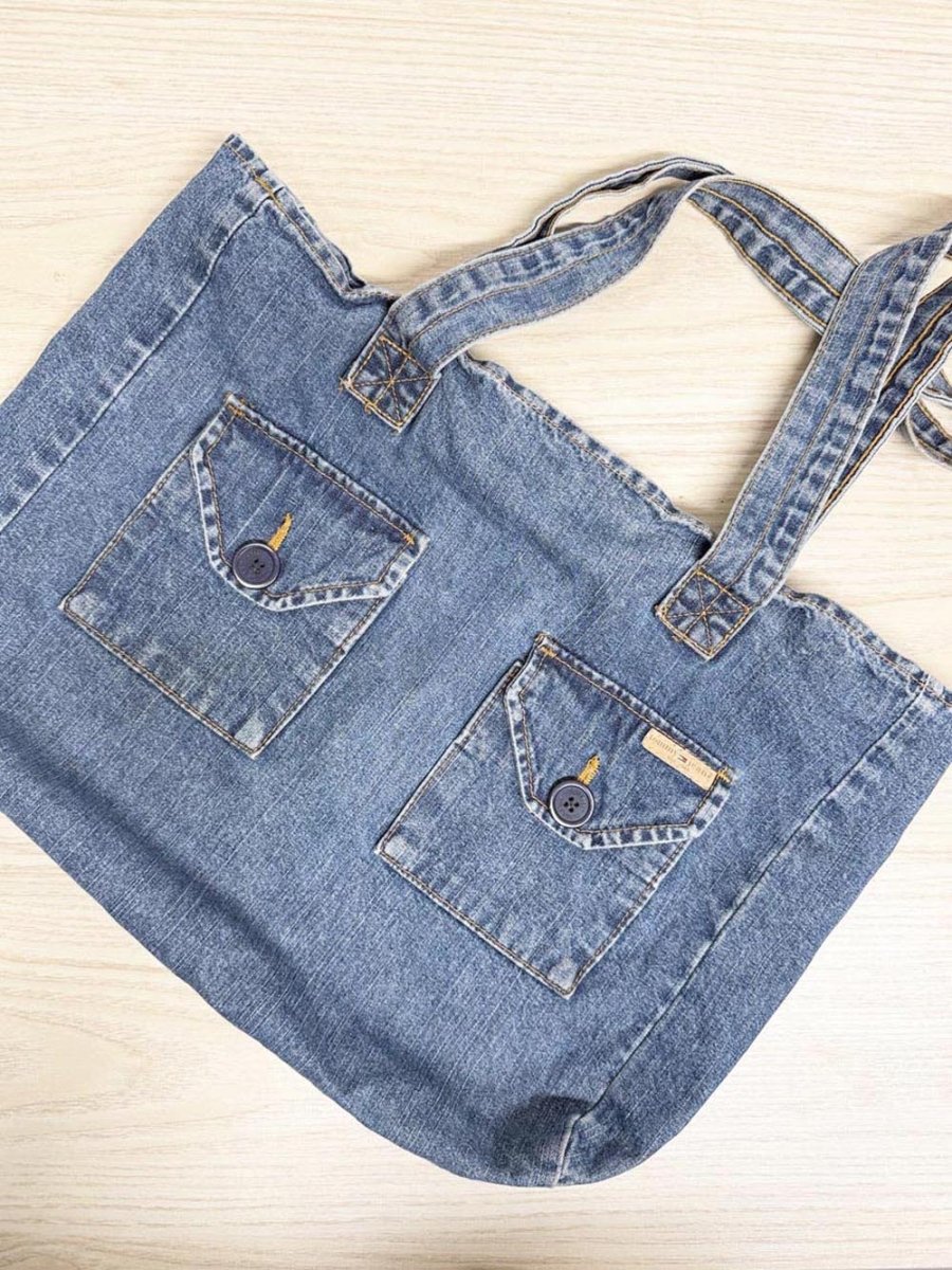 y2k tommy hilfiger denim worker tote bag | made in Canada - good market thrift store