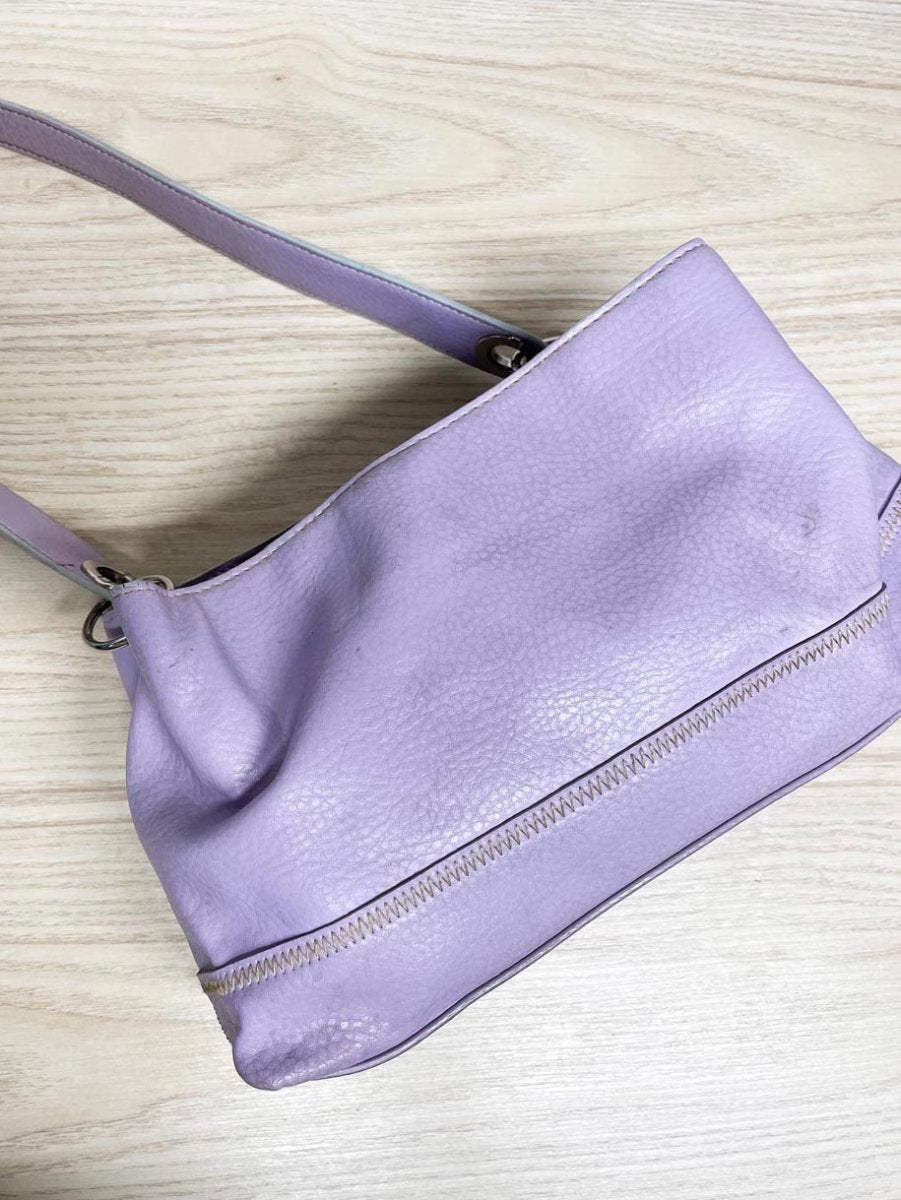 y2k tommy hilfiger lilac faux leather mini shoulder bag - good market thrift store