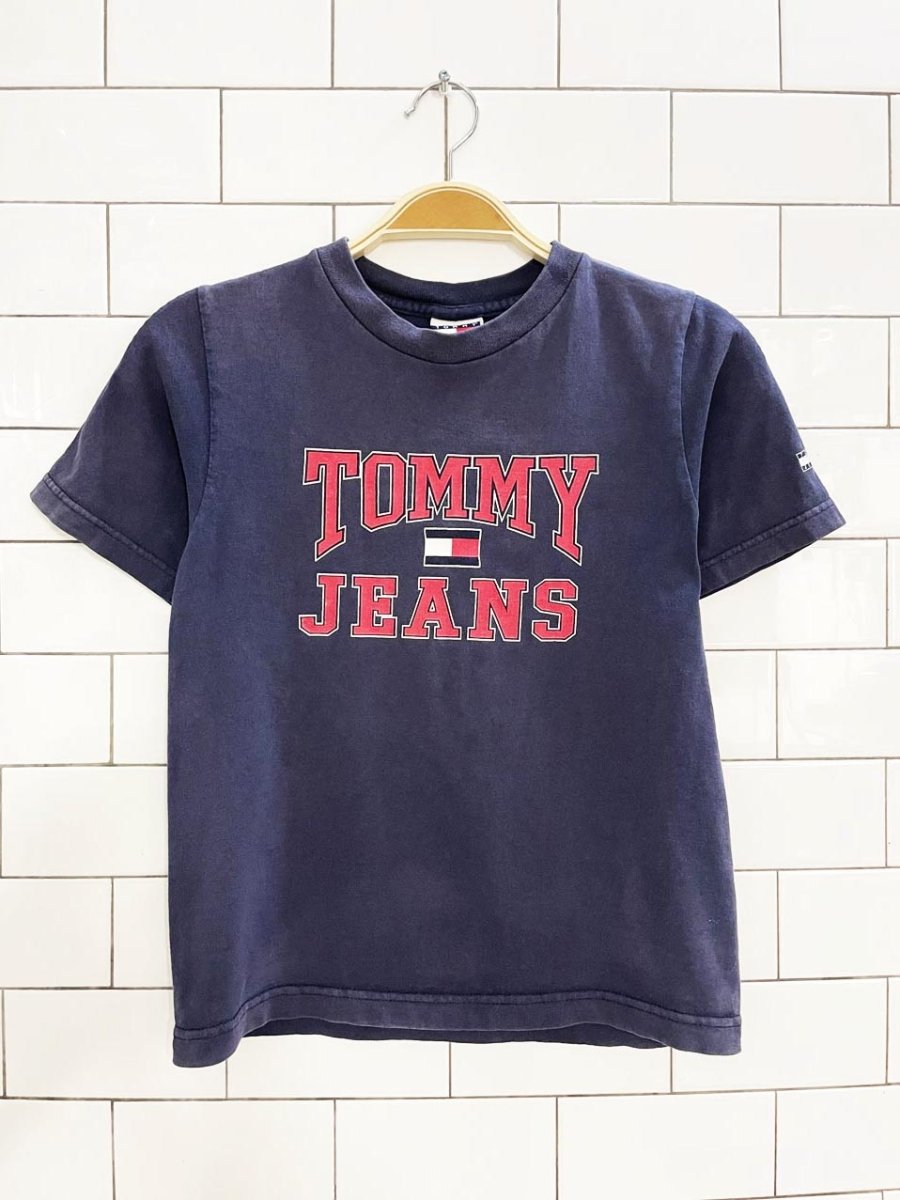 y2k tommy jeans graphic tee | made in USA - good market thrift store