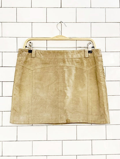 y2k topshop suede front tie mini skirt - good market thrift store