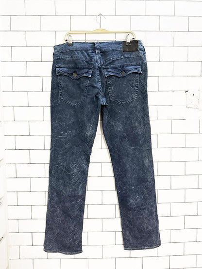 y2k true religion distressed wash ricky relaxed straight jeans - good market thrift store