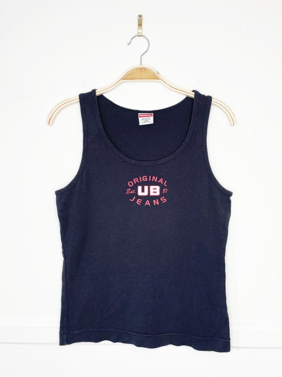 y2k union bay logo tank top - good market thrift store