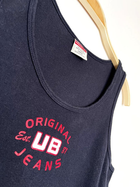 y2k union bay logo tank top - good market thrift store