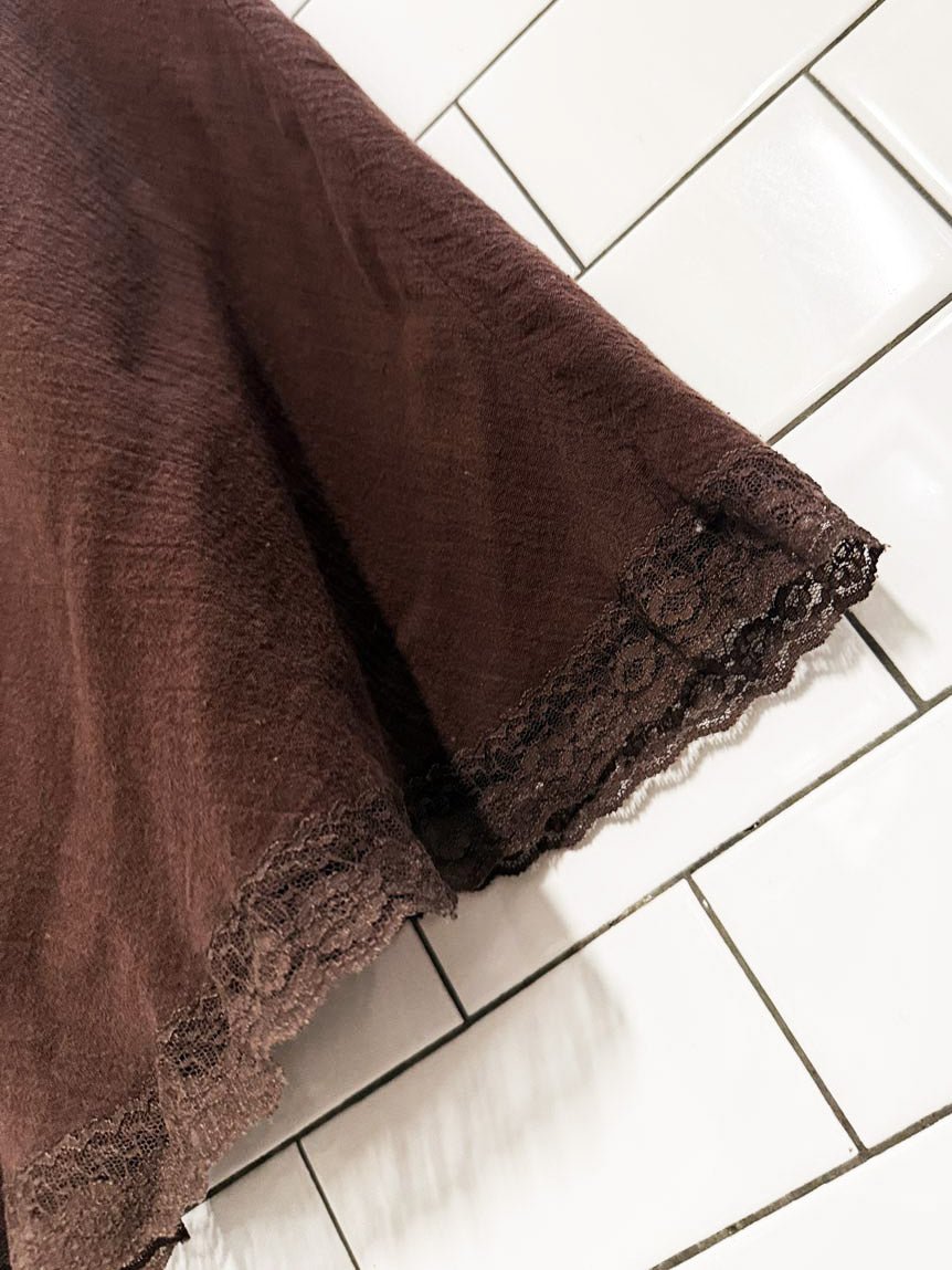 y2k urban behaviour lace hem strapless midi dress - good market thrift store