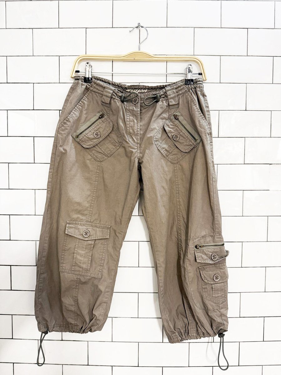 y2k westport low rise drawstring cargo capri pants - good market thrift store