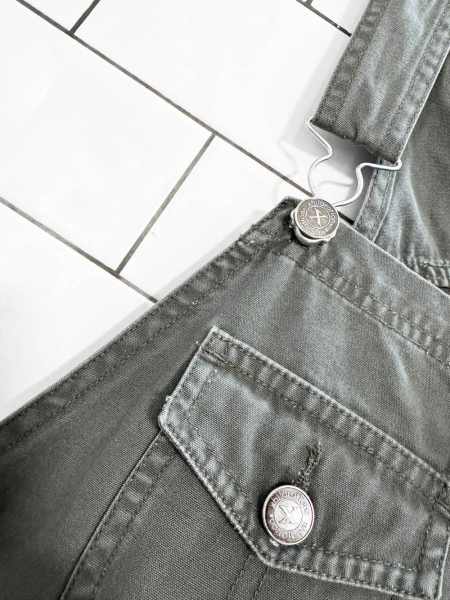 y2k xhileration baggy denim short overalls - good market thrift store