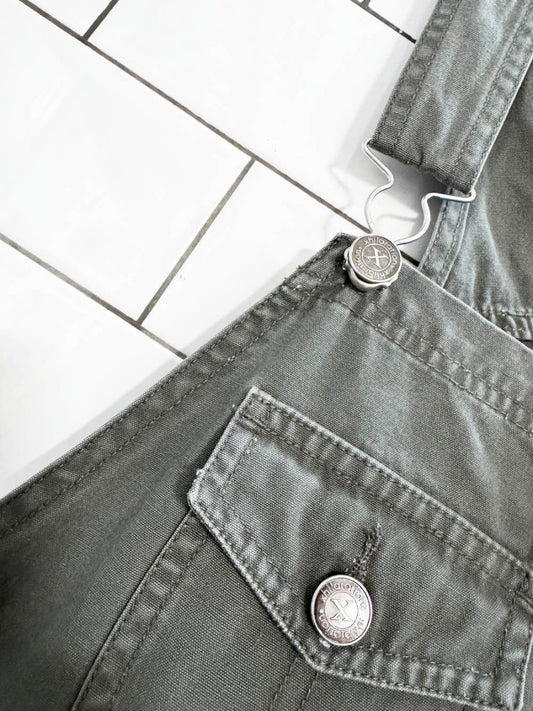 y2k xhileration baggy denim short overalls - good market thrift store